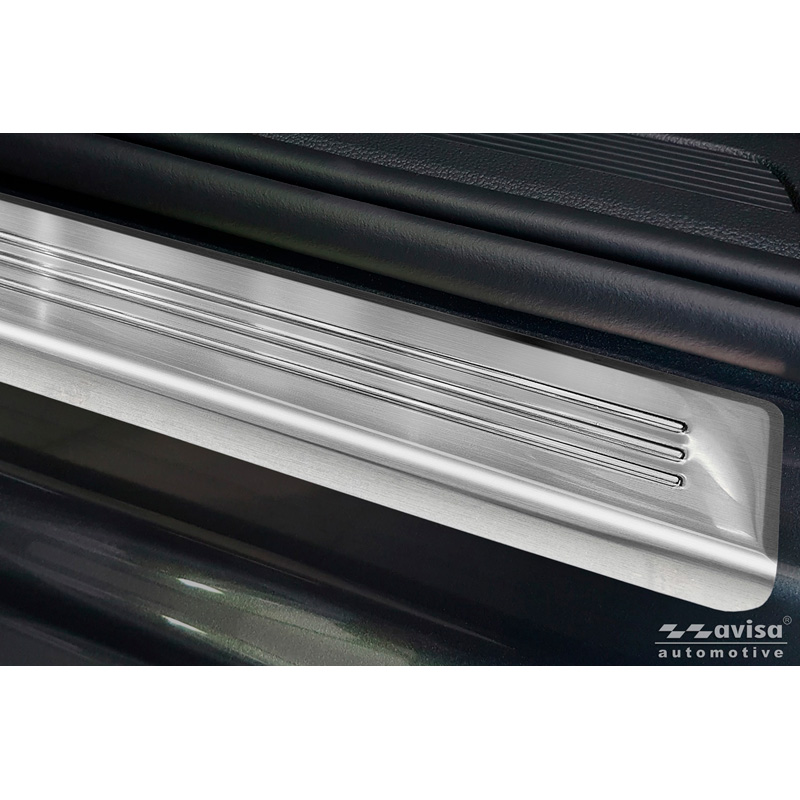 Avisa Seuils de portes inoxydable sur mesure pour VW Touran III 2015- incl. R-Line - 'Lines' - 4-pièces
