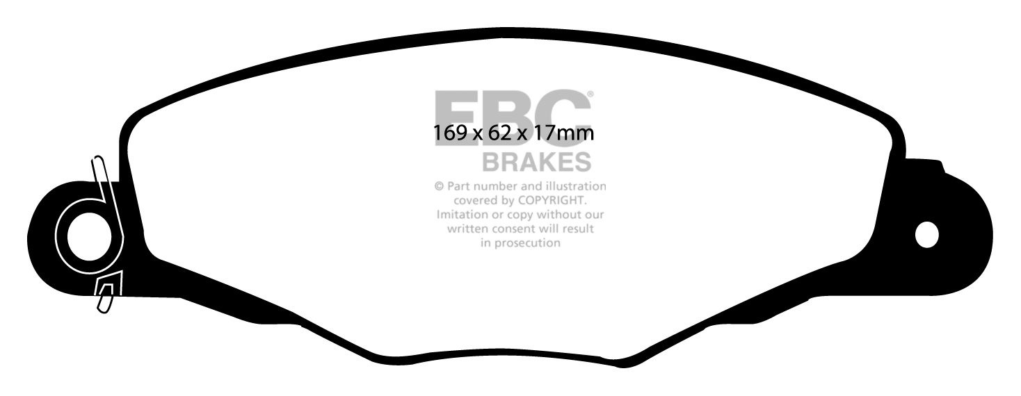 EBC Brakes CITROEN XM 2.5 TD Sedan 98-2000 Remblokken voorzijde