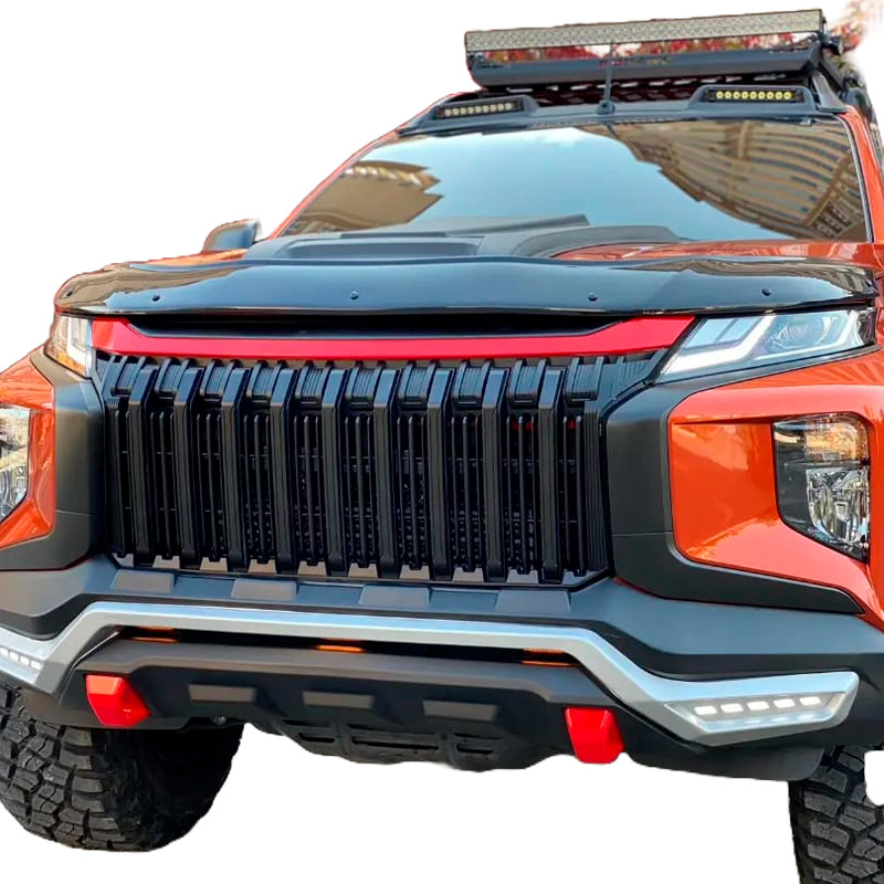 Protection du capot sur mesure pour Mitsubishi L200 Triton 6 2019- - Noir brillant
