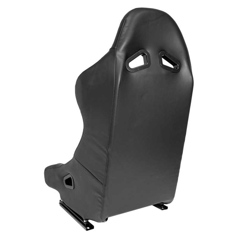 Siège baquet 'BW' - Simili Cuir Noir - Dossier fixe - incl. glissières