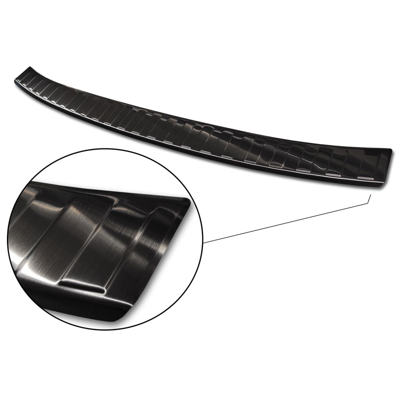 Protection de seuil arrière inox noir sur mesure pour Mazda MX-30 2020- - 'Ribs'