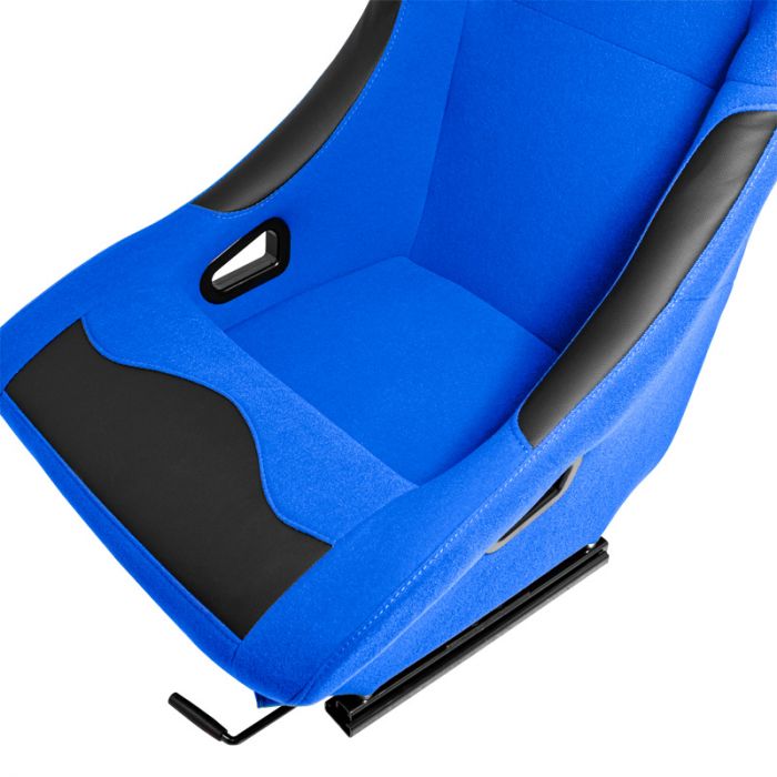 Siège baquet 'BW' - Bleu - Dossier fixe - incl. glissières