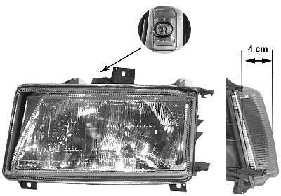 koplamp, Valeo, H4, links, 09/2000-Seat Inca, 1995-2003