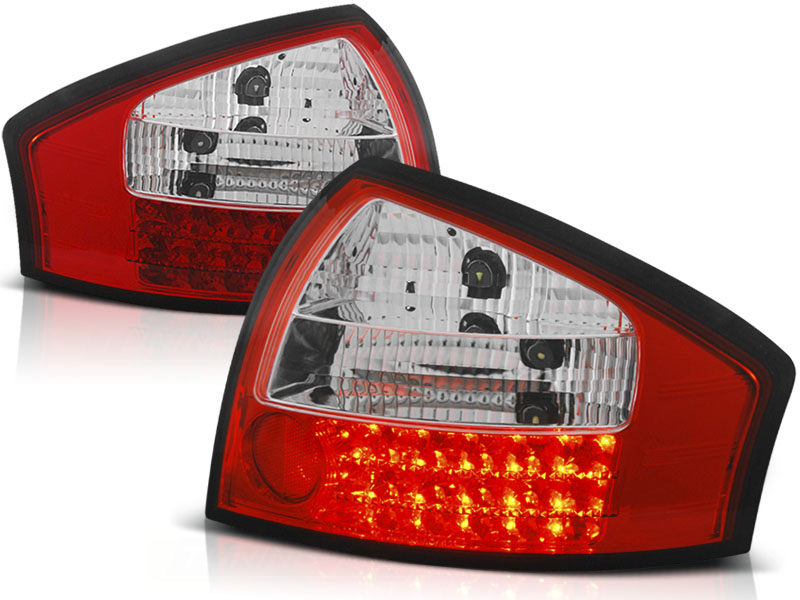 Feux arriere LED rouges/blanc Audi A6 97-04