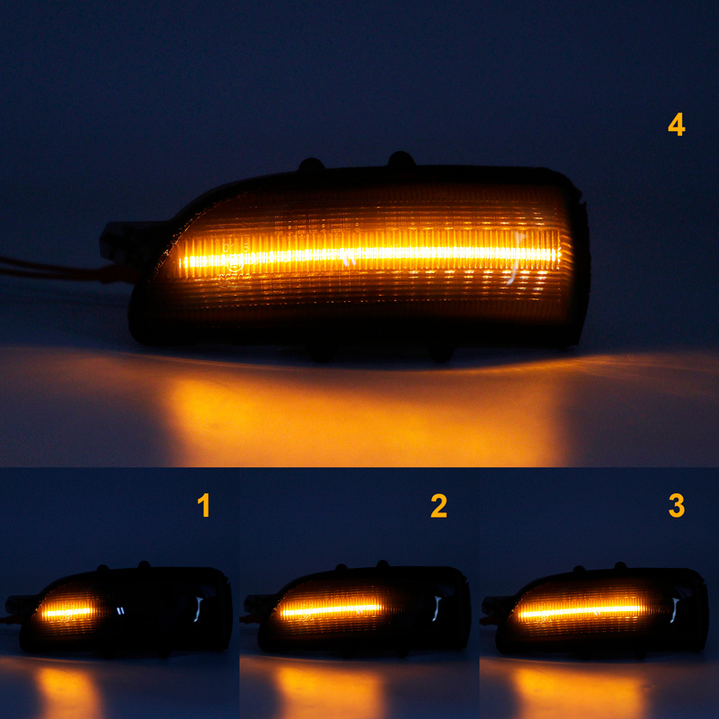 Set de Clignotants de Rétroviseurs LED sur mesure pour Volvo divers modèles - Fumée - incl. Feux Dynamiques