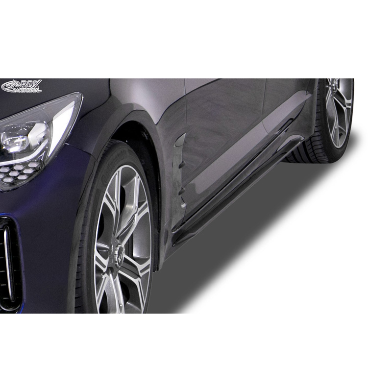 Jupes latérales 'Slim' sur mesure pour Kia Stinger (CK) 2018- (ABS noir luisant)