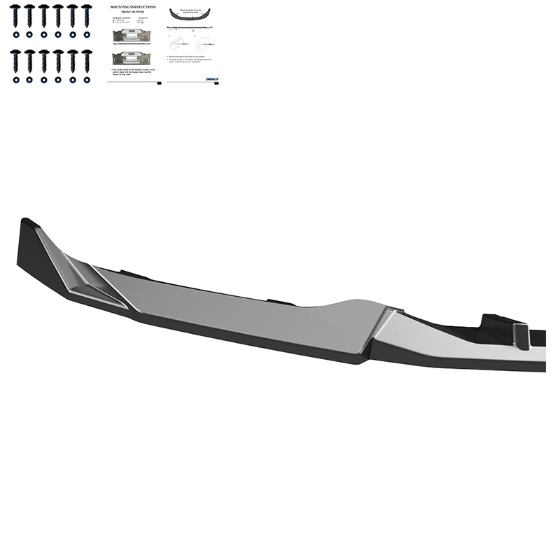 Oneway Spoiler avant sur mesure pour BMW Serie-5 G60/G61 Sedan/Touring M-Pack 2023- incl. i5 - Noir luisant