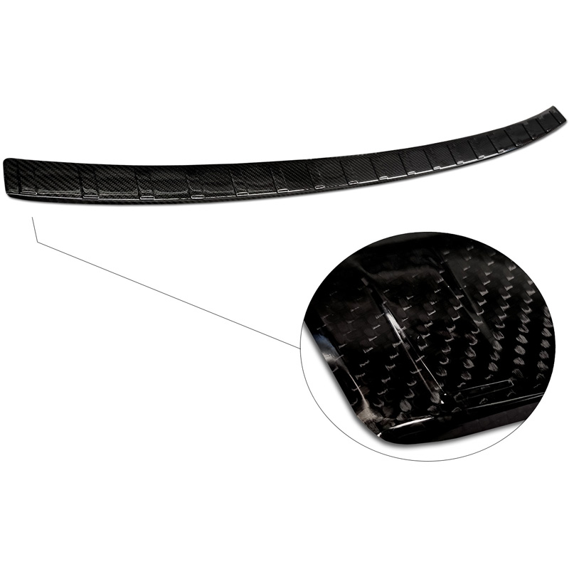 Protection de seuil arrière carboné 3D sur mesure pour Hyundai Tucson 2020- 'Ribs'
