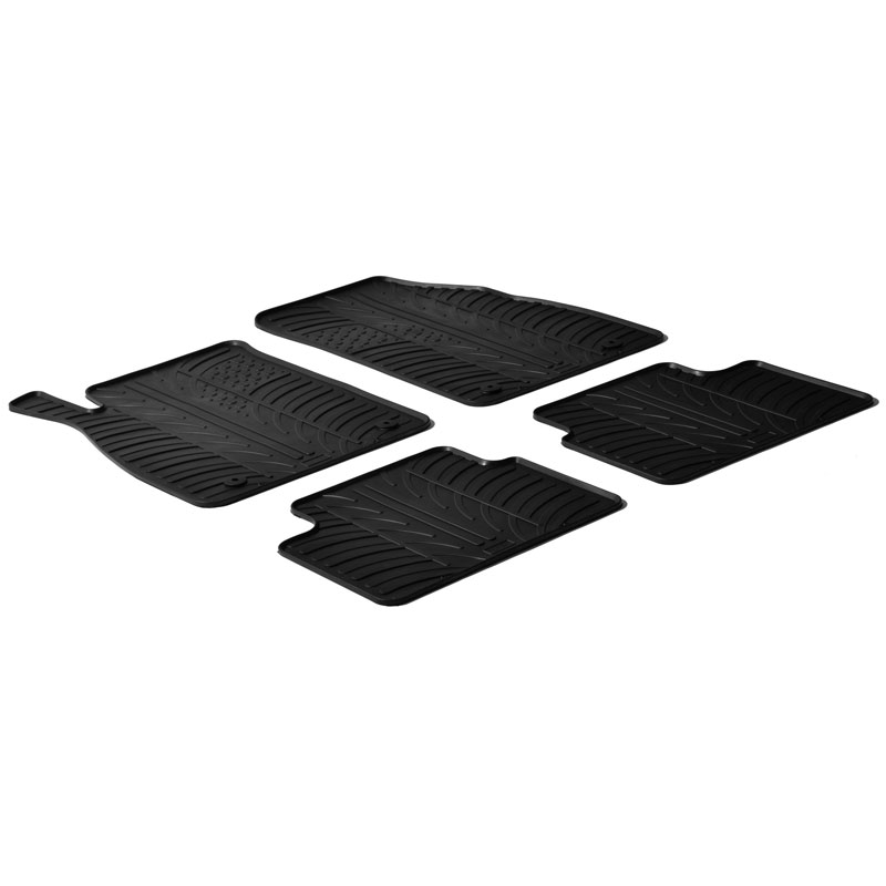 Set tapis de caoutchouc sur mesure pour Opel Insignia 2008-2013 (T profil 4-pièces + clips de montage)