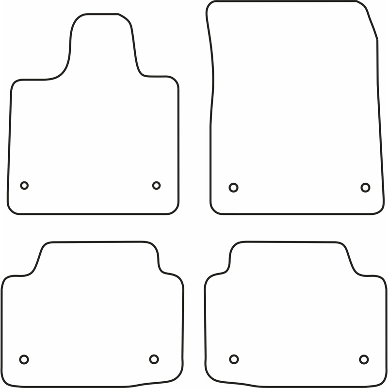 Set de tapis de sol sur mesure pour Jaguar I-Pace (EV400) 2018-