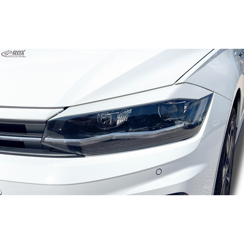 Spoilers de phares sur mesure pour Volkswagen Polo (AW) 2017- (ABS)