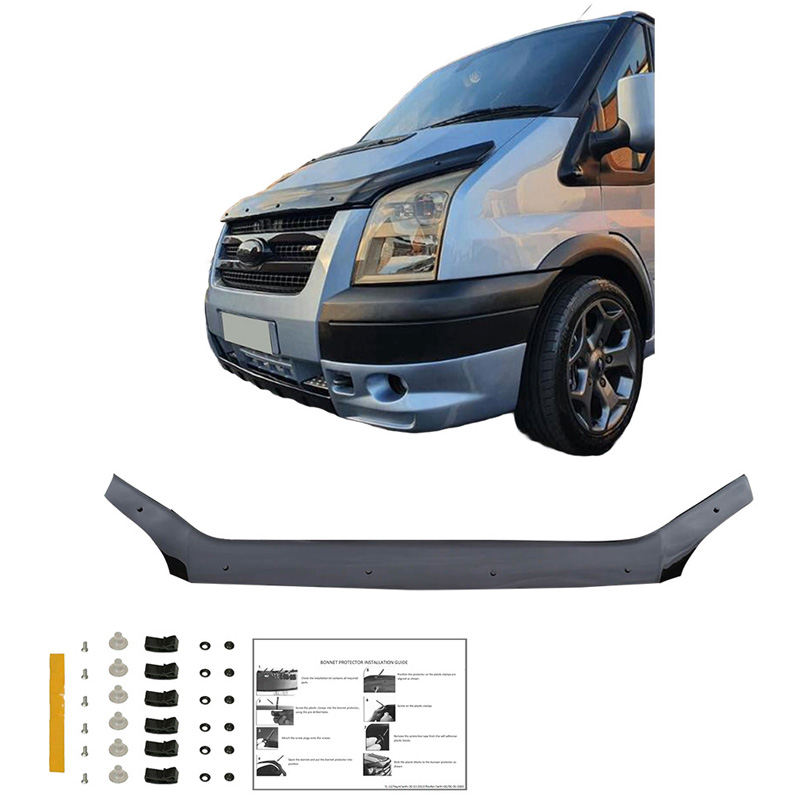 Protection du capot sur mesure pour Ford Transit MK7 2006-2014 - Noir brillant