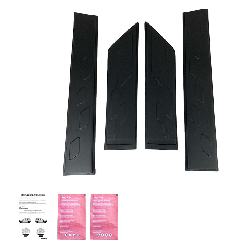 Jeu de baguettes de porte sur mesure pour Dacia Sandero Stepway II (B52) 2012-2020 - Noir mat