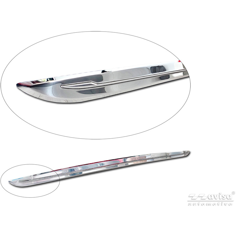 Avisa Revêtement d'habillage du hayon du coffre inox Chrome sur mesure pour Nissan Juke II (F16) 2019-