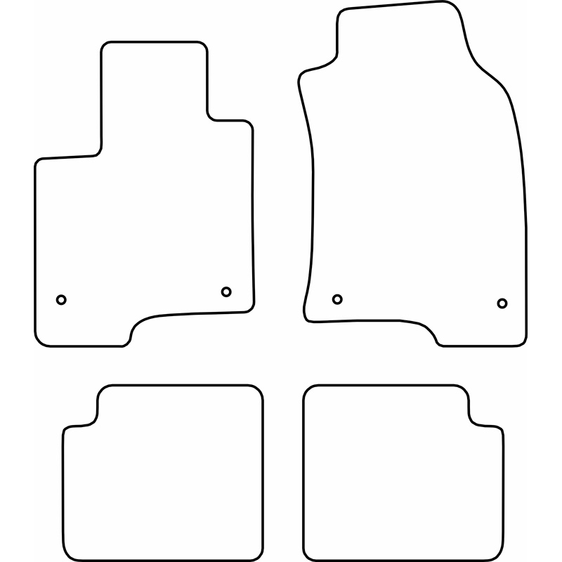 Set de tapis de sol sur mesure pour Fiat Panda Hybrid 2020-