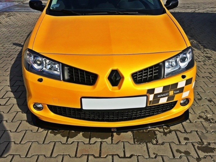 Voorspoiler Renault Megane 2 RS Maxton Design glans zwart