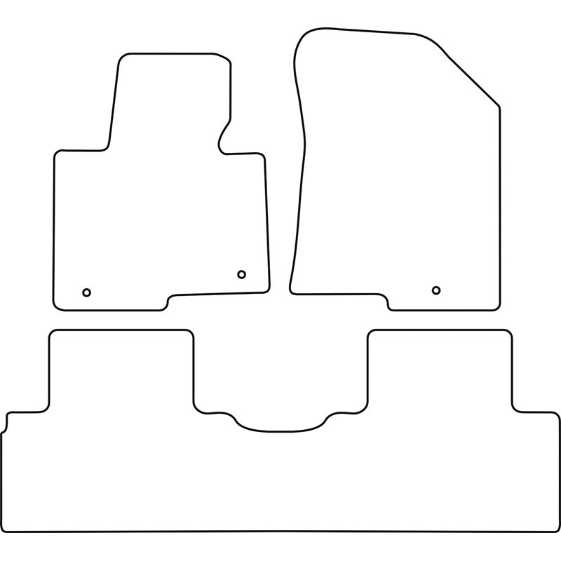 Set de tapis de sol sur mesure pour Kia Carens 2013- (5-Personnes)