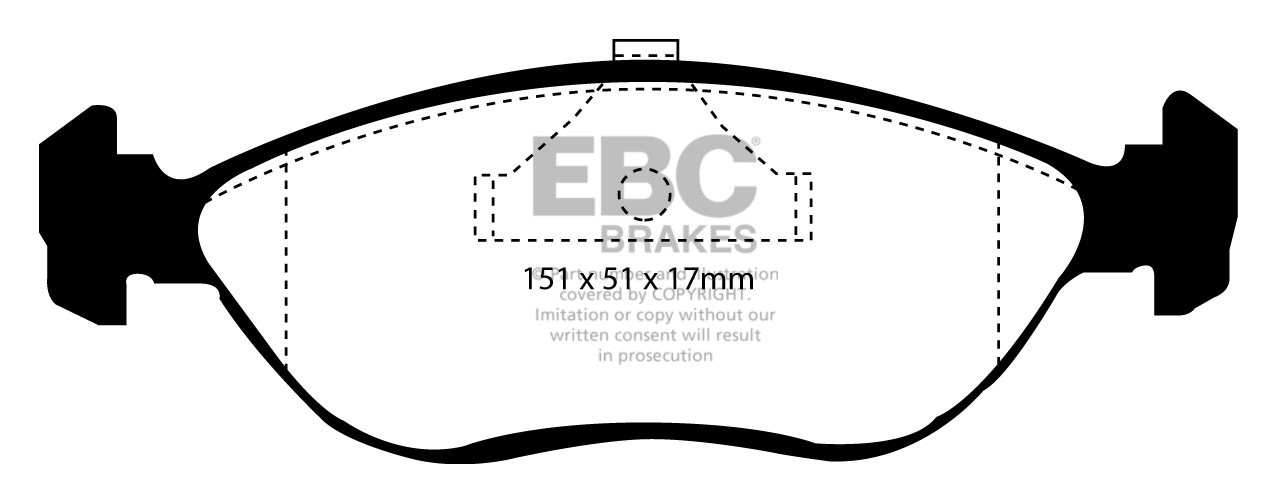 EBC Brakes VOLVO 440 1.7 (ABS) 88-92 Remblokken voorzijde