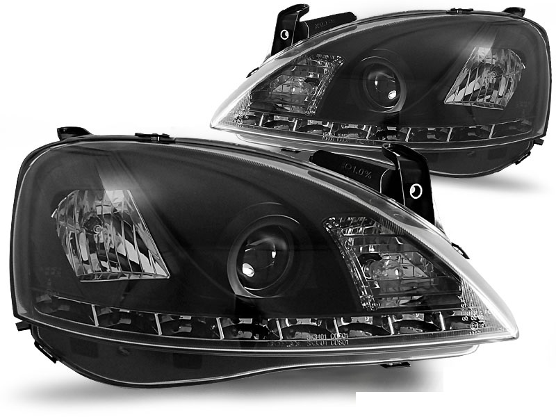 Headlights Opel Corsa C 01-06 Devil Eyes Dlite LED Black