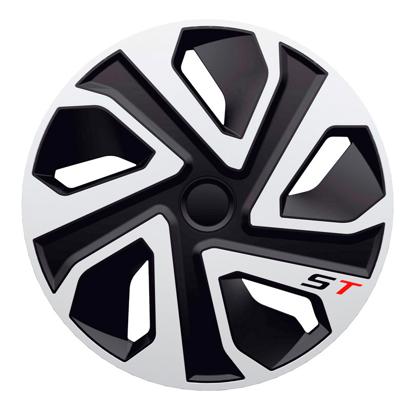 Jeu d'enjoliveurs J-Tec ST 18-inch argent/noir