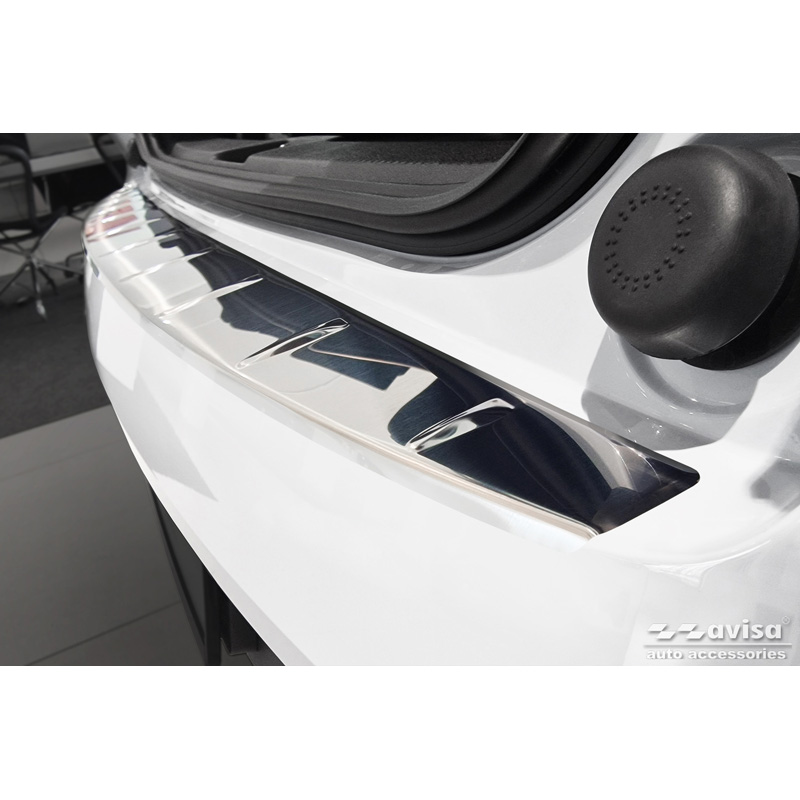 Protection de seuil arrière inox sur mesure pour Volvo EX30 2023- 'Ribs'