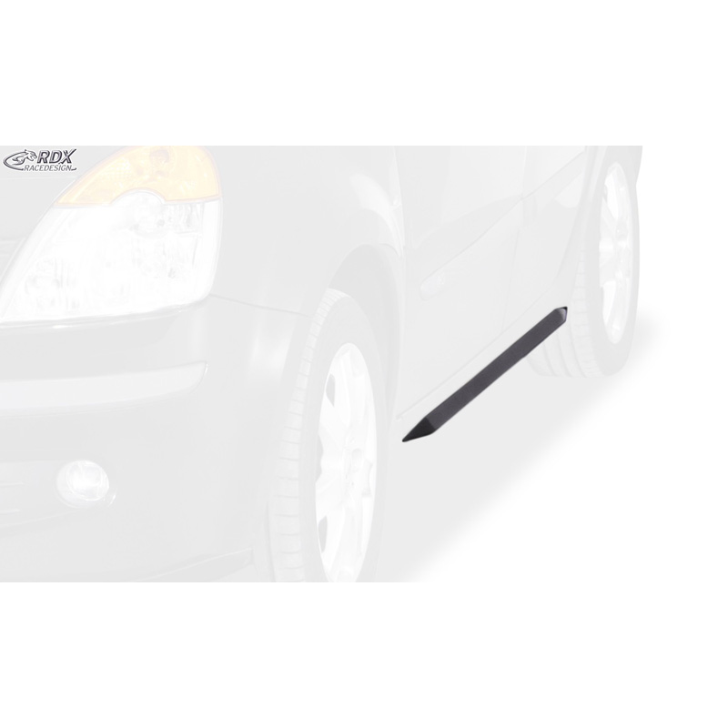 Jupes latérales 'Slim' sur mesure pour Renault Modus 2004- (ABS noir luisant)