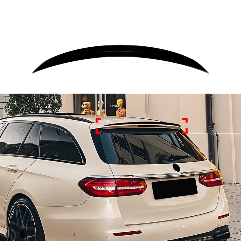 Becquet de toit (Spoiler Cap) sur mesure pour Mercedes Classe-E W213 Kombi 2016-2023 (ABS Noir Luisant)