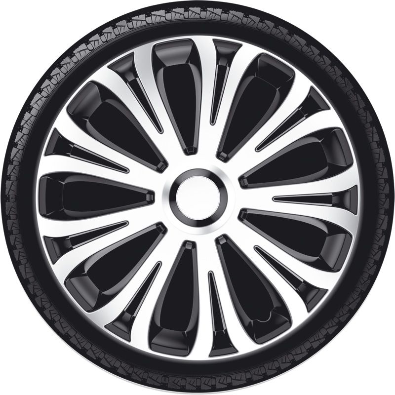 Jeu d'enjoliveurs Avera 15-inch argent/noir