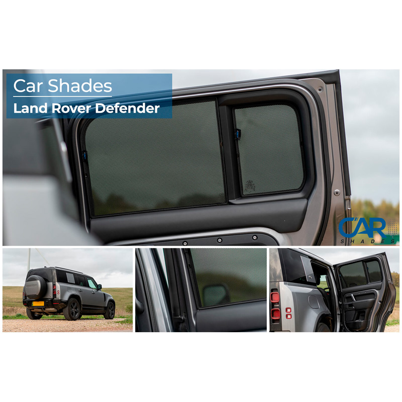 Set de Car Shades (portes arrières) sur mesure pour Land Rover Defender D110 5-portes 2020- (4-pièces)
