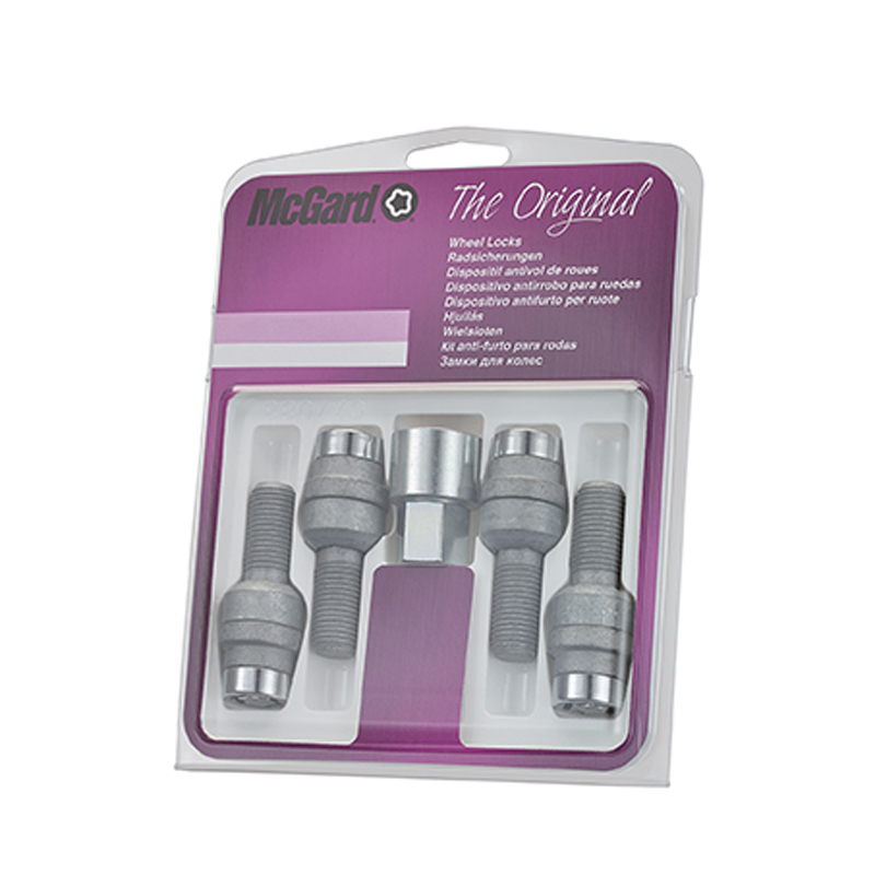 McGard Boulons antivol M14x1.50 - Sphérique R14 - Longueur 28.3mm (Ouverture de clé 17mm)