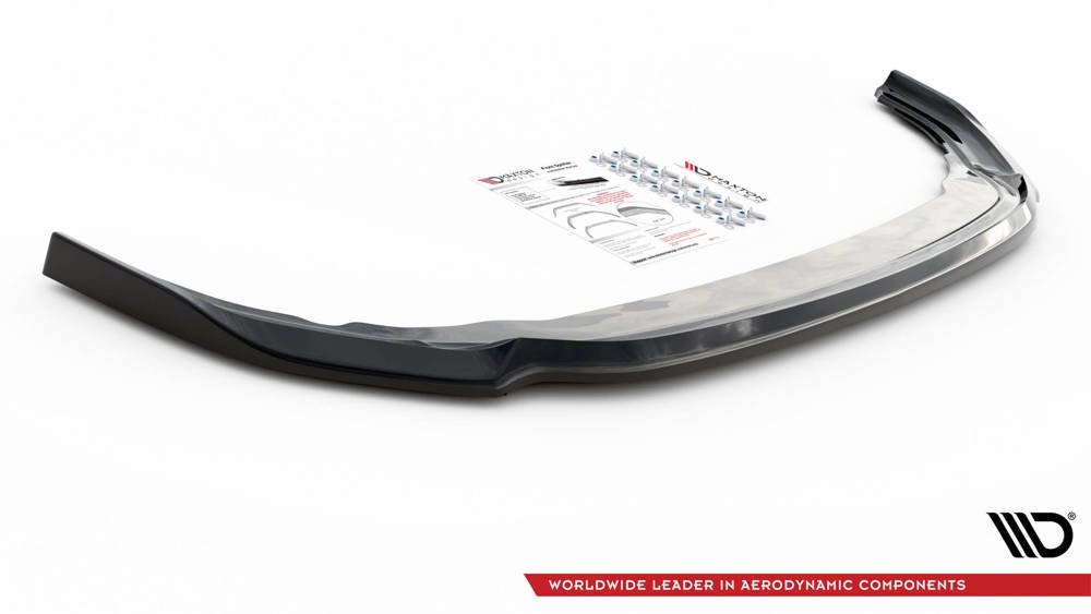 Voorspoiler V.6 Volkswagen Golf 8 R Maxton Glans Zwart