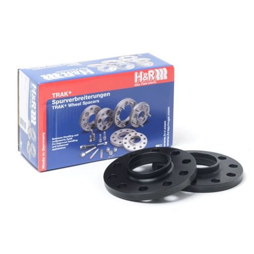 H&R Set des espaceurs de roues Système-DR 24mm par essieu - Cartouche de boulon 5x112 - Moyeu 57,1mm - Taille de boulon M14x1,5 - sur mesure pour Audi/Seat/Skoda/Volkswagen/Ford - Noir