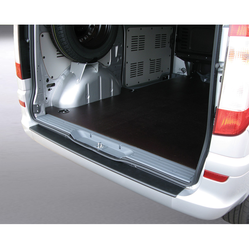 Protection de seuil arrière (ABS) sur mesure pour Mercedes Viano/Vito 2003-2014 Noir