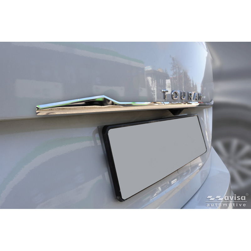 Avisa Revêtement d'habillage du hayon du coffre inox Chrome sur mesure pour Volkswagen Touran (5T1) R-Line 2015-