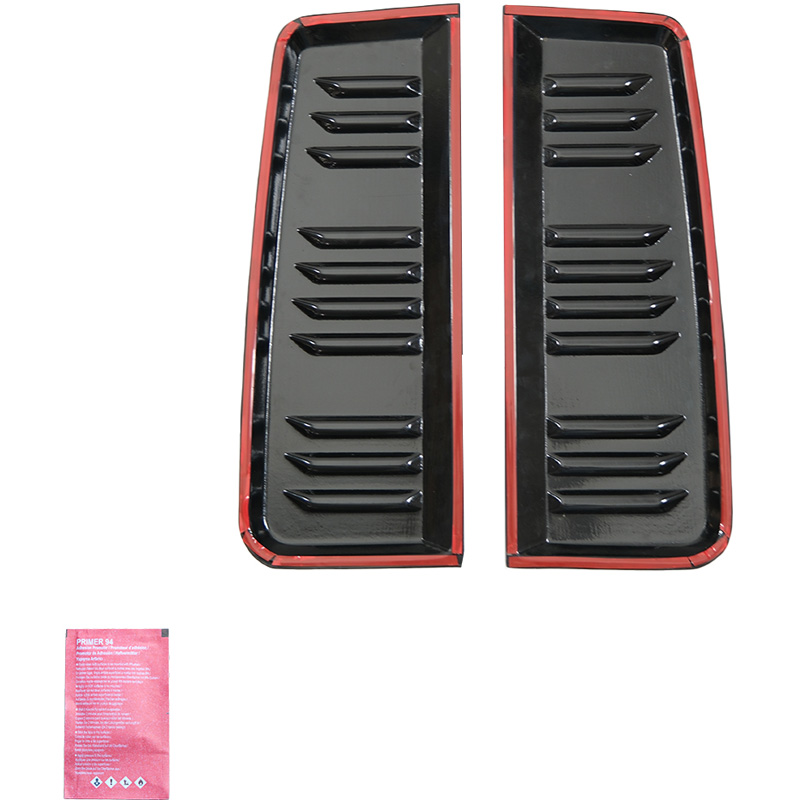 Oneway Jeu de prises d'air (latérales) sur mesure pour Volkswagen Transporter T5.1/T6/T6.1 2010-2022 (Chassis longue) - Noir brillant
