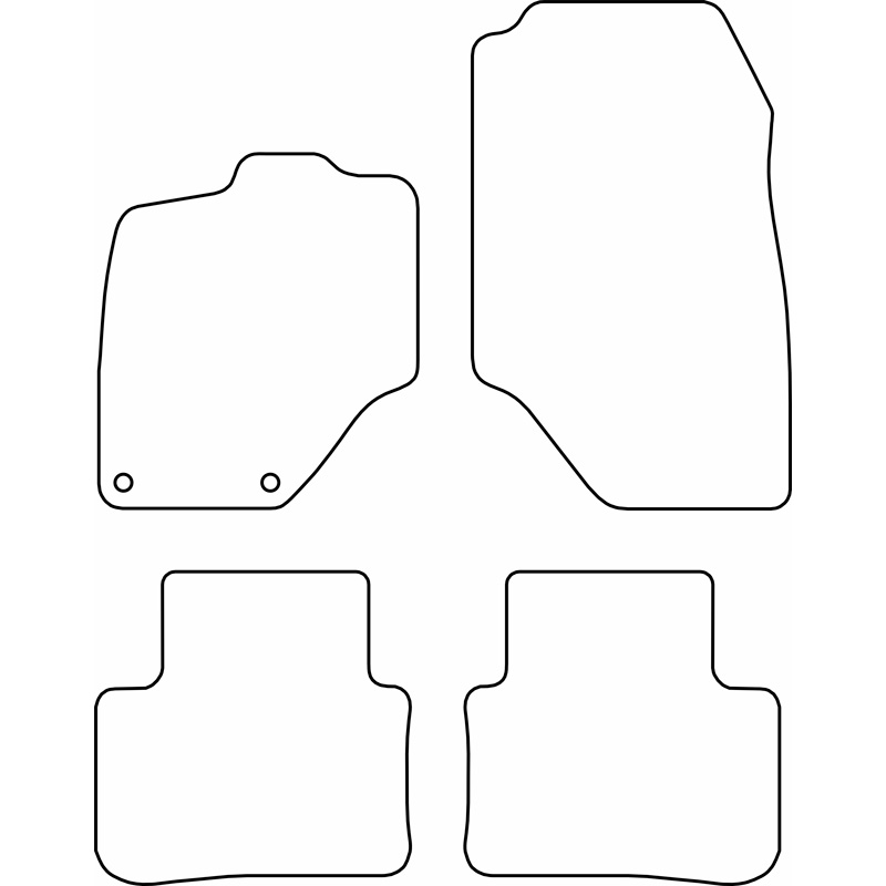 Set de tapis de sol en velours sur mesure pour Peugeot 5008 III Hybrid & e-5008 2024-