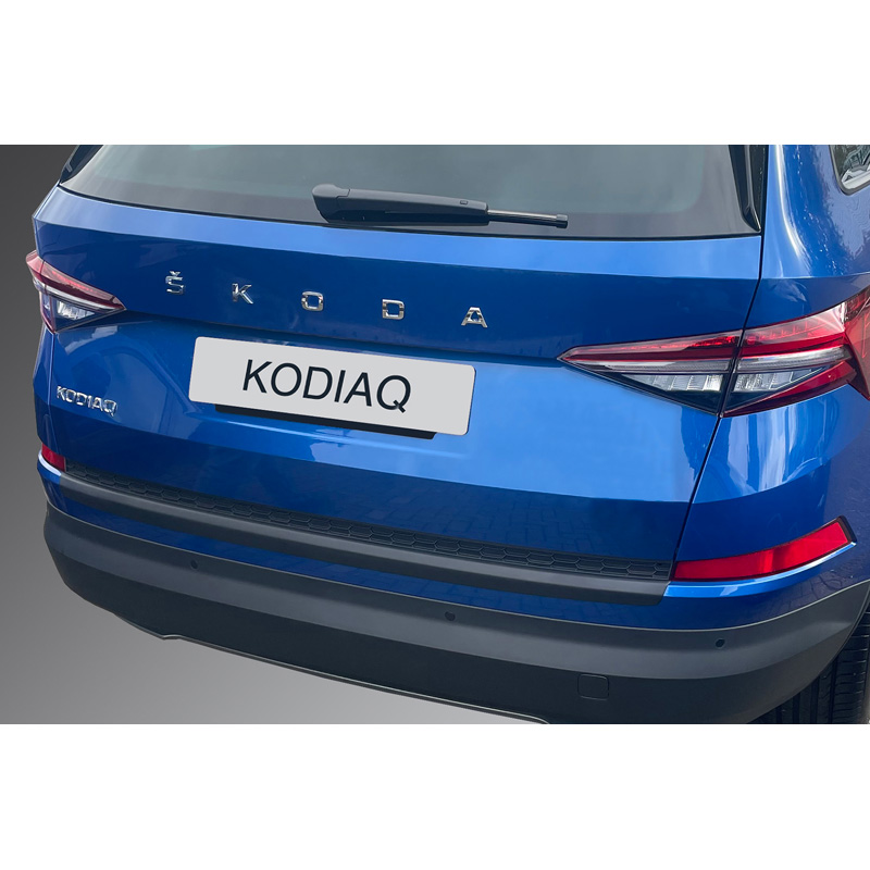 Protection de seuil arrière (ABS) sur mesure pour Skoda Kodiaq Facelift 07/2021-06/2024 Noir