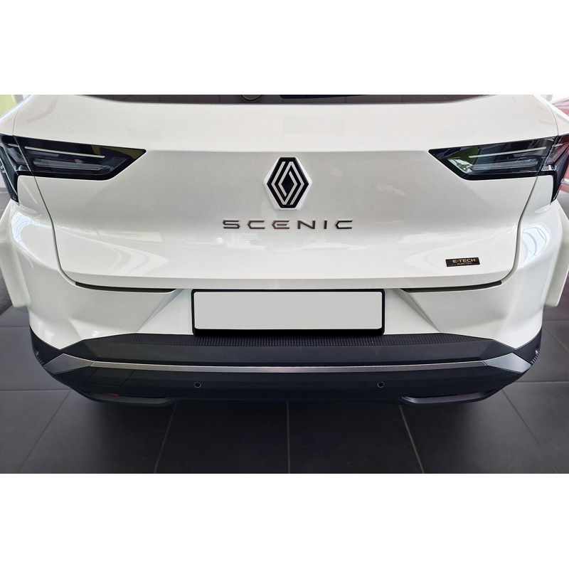 Avisa Protection de seuil arrière inox noir mat sur mesure pour Renault Scenic E-Tech 2024- 'Ribs'