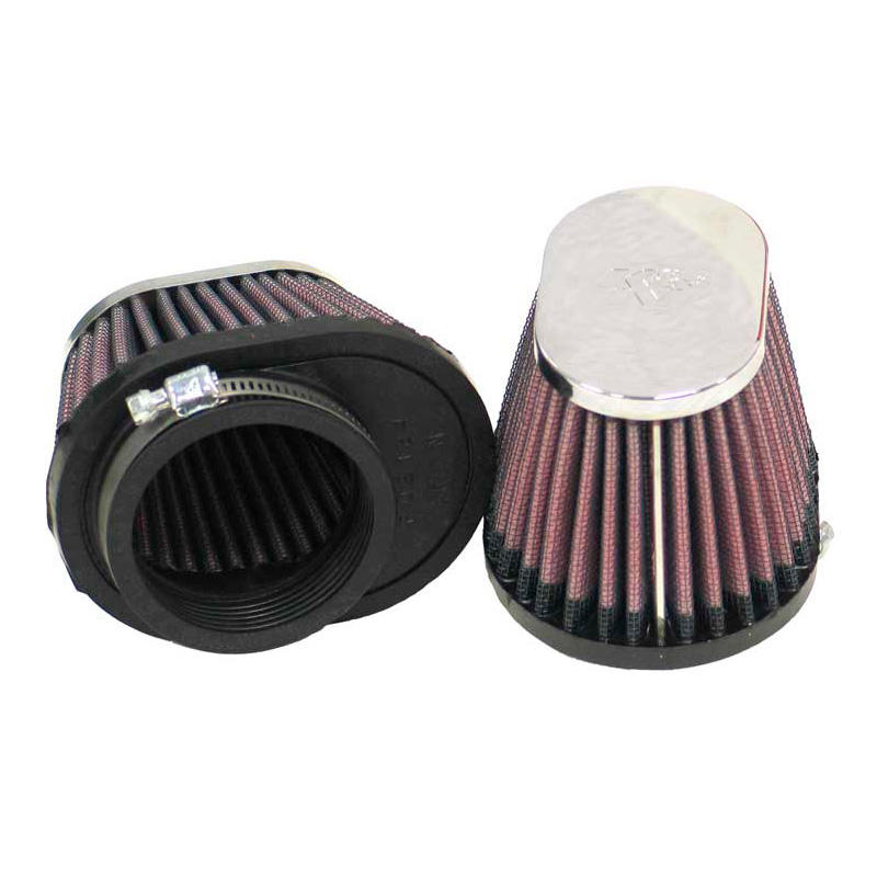 K&N Filtre à Air Universel Ovale/Conique 54mm raccordement décentrée, 102mm x 76mm de base, 76mm x 51mm en haut, 70mm hauteur (RC-0982) (2 pièces)