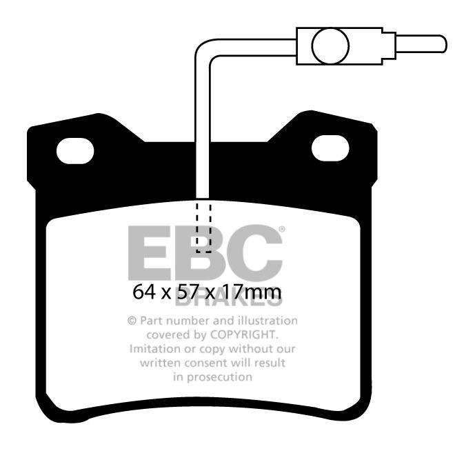 EBC Brakes PEUGEOT 607 2.0 TD 2001-2005 Remblokken achterzijde