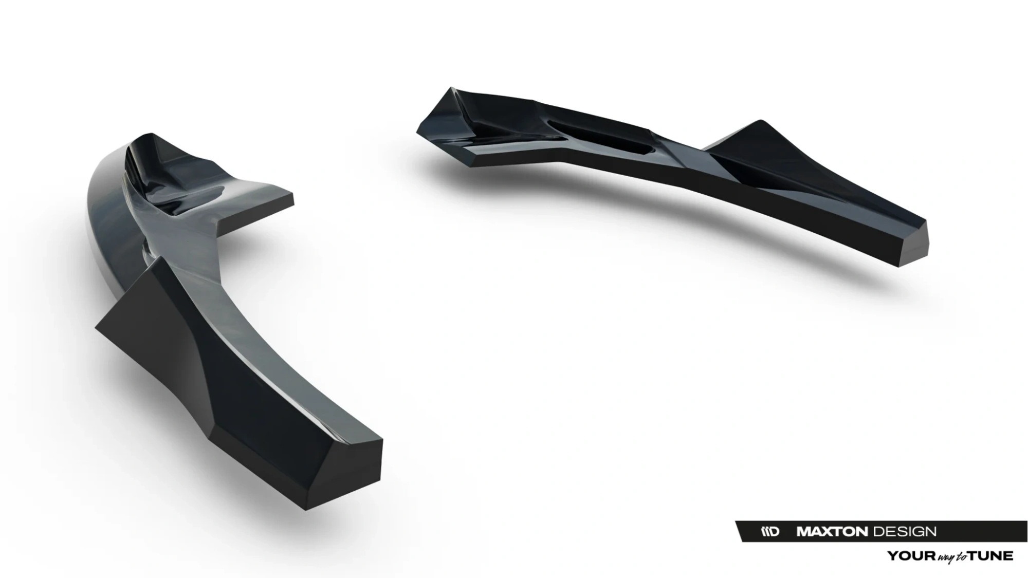Zij-Diffuser passend voor Audi RS3 Sedan 8Y Facelift Maxton Glans Zwart V.3