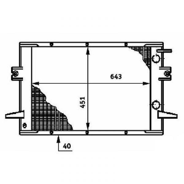 Radiator FIAT DAILY 78-89 643x451 28/30/32/35/40.8