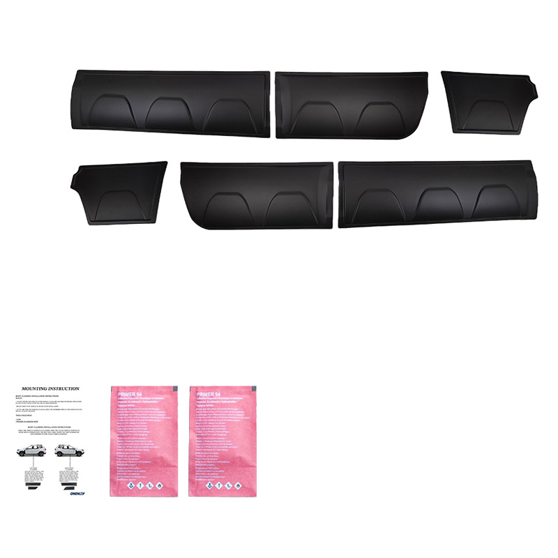 Jeu de baguettes de porte sur mesure pour Volkswagen Amarok MK1 2010-2022 - Noir mat