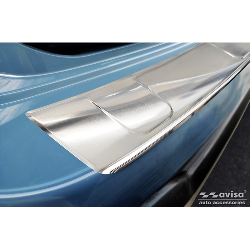 Protection de seuil arrière inox sur mesure pour Fiat Panda III Cross 2020- incl. Hybrid 'Ribs'