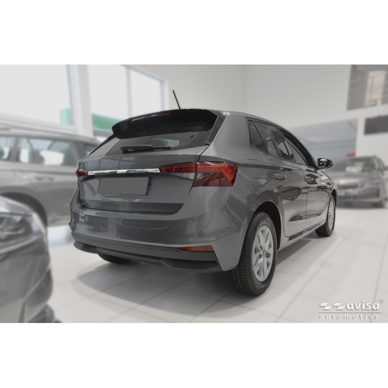 Avisa Revêtement d'habillage du hayon du coffre inox Chrome sur mesure pour Skoda Fabia IV (PJ3) 2021-