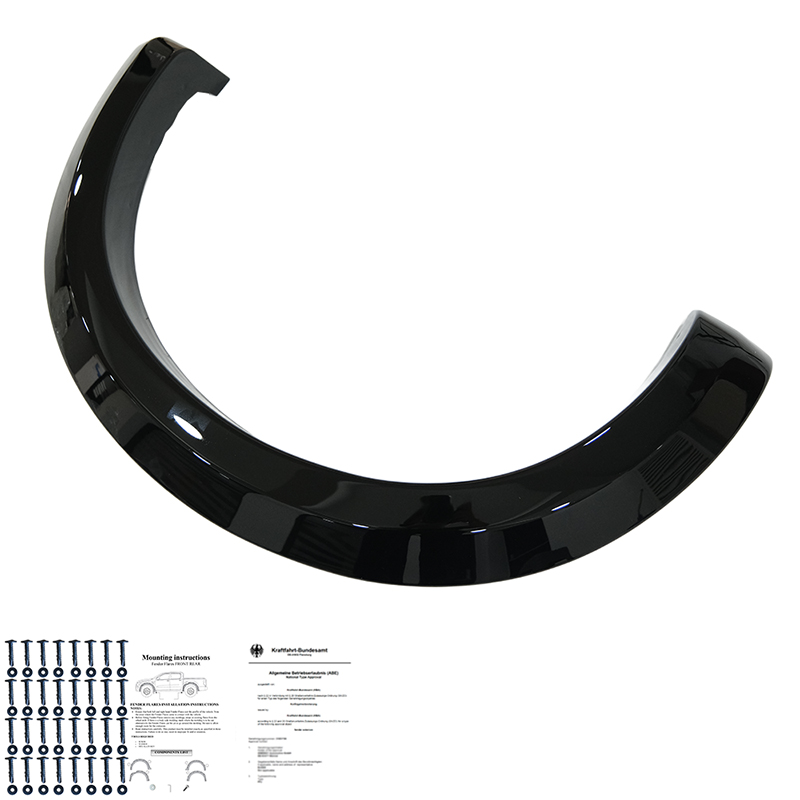 Oneway Jeu d'élargisseurs d'aile sur mesure pour Ford Ranger T9 2022- - Noir brillant