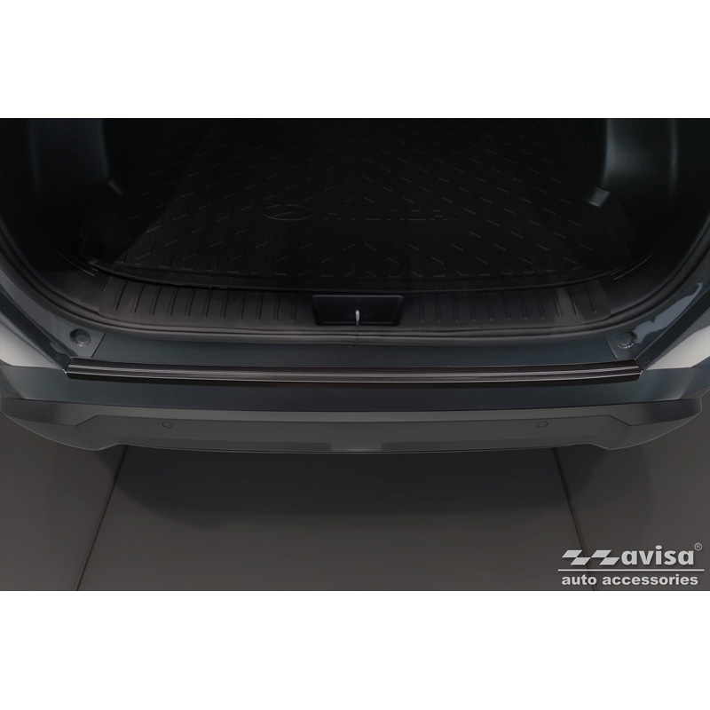 Protection de seuil arrière inox noir sur mesure pour Hyundai Kona II (SX2) excl. N-Line 2023-