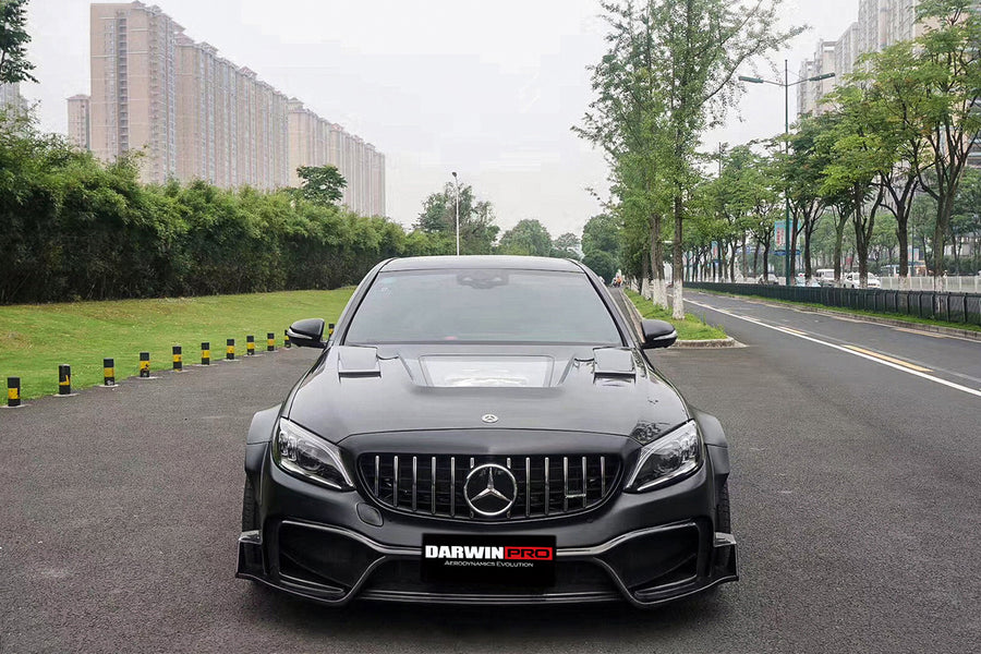 Mercedes Benz W205 C63/S AMG Sedan IMP Style Partial Carbon Fiber Full Body Kit 2015-2018