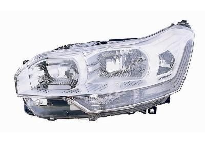 koplamp, H7+H7+H1, incl stelmotortje, met draaimodule, rechts,-1