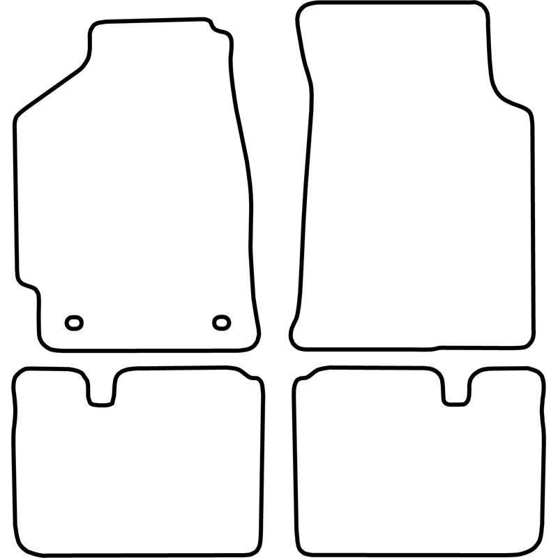 Set de tapis de sol en velours sur mesure pour Honda Civic 3 portes 1988-1991
